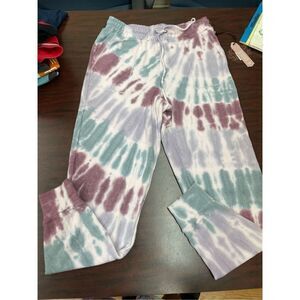 NWT Knox Rose Dark Melrose Tie-Dye Sweatpants with Pockets